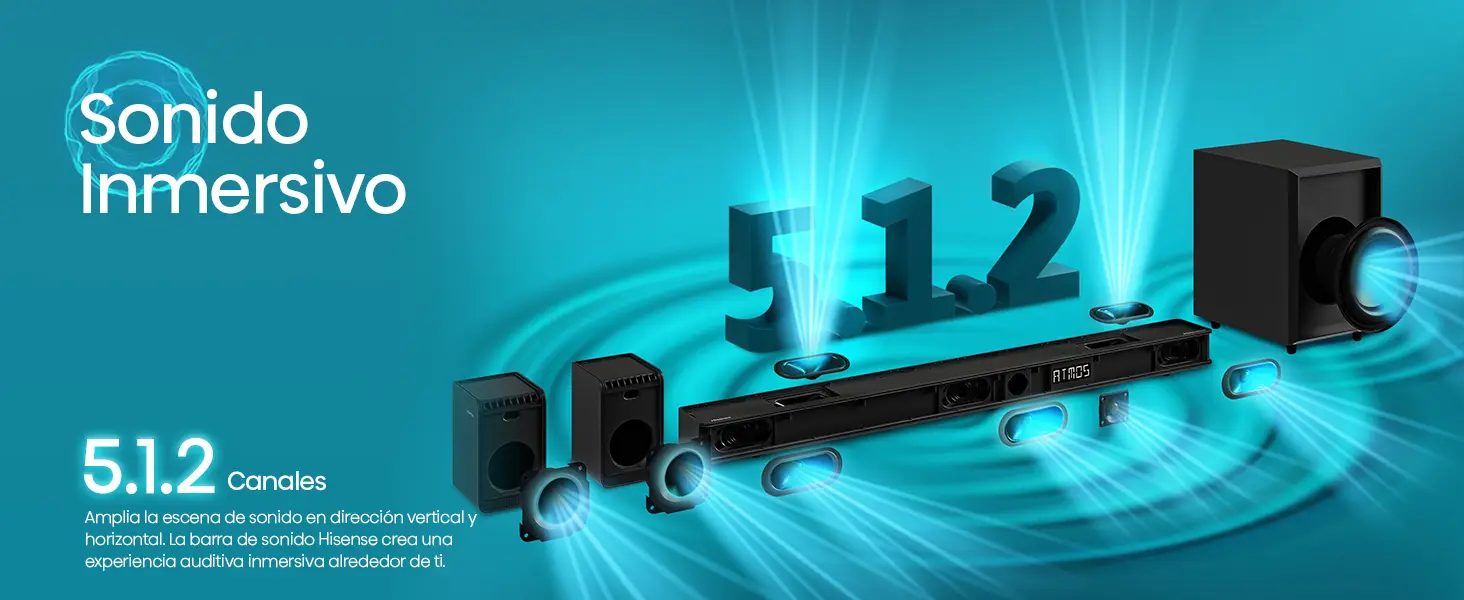 Hisense AX5125H Barra de Sonido 5.1.2