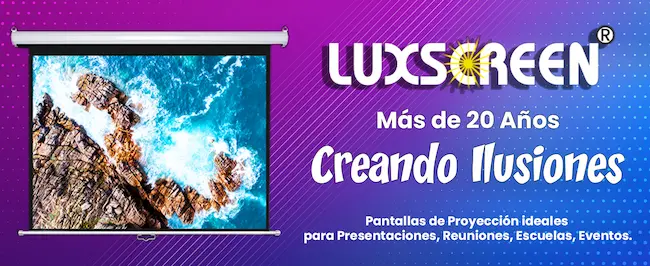 Ver Lux-screen Pantalla para Proyector 100: Sencillez y Eficacia para Espacios Medianos